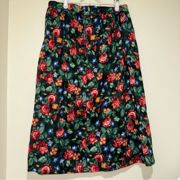 Women’s Vintage Homemade Cottagecore Grandma Floral Midi Length Flowy Skirt NEW - Picture 7 of 13